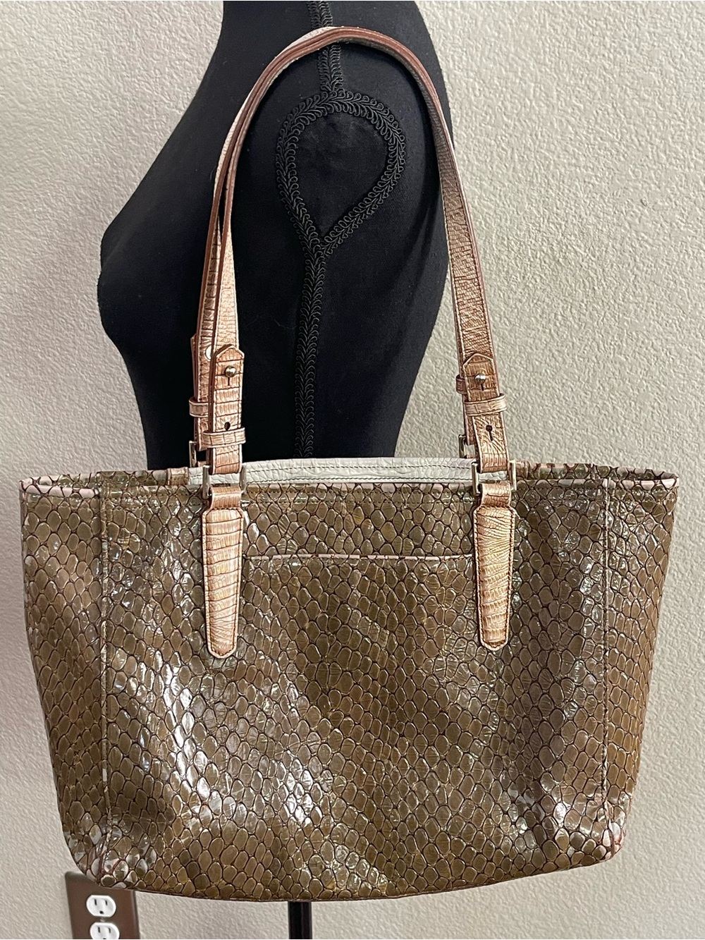 Brahmin Croc-Embossed Tote - Picture 3 of 14